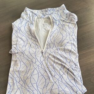 GG Blue Golf Zip-Up Top